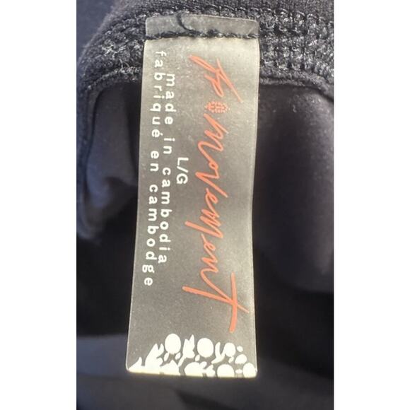 FP Movement Free People Black Jumpsuit Women’s Size Large Open Back Yoga Gym - Picture 9 of 11